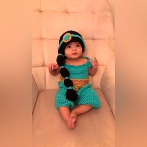 Handmade jasmine princess costume one size for baby 6month + beautiful made.